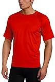 Kanu Surf Men's Solid Rashguard UPF 50+ Swim Shirt, Red, X-Large