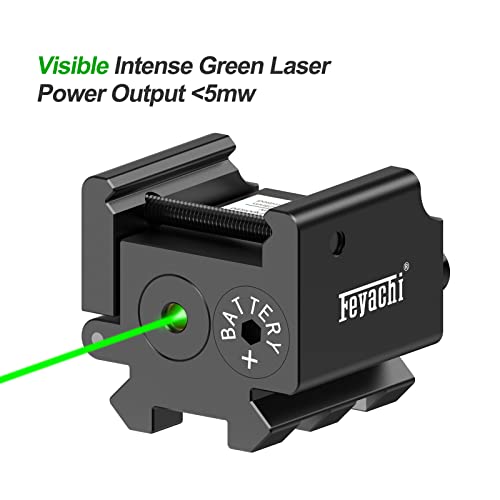 Feyachi PL-19 Green Laser Sight Waterproof Military Grade Low Profile Pistol Rifle Laser Sight for Weaver or Picatinny Rail