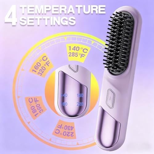 Cepillo alisador para cabello inalámbrico Kylara miniatura 4