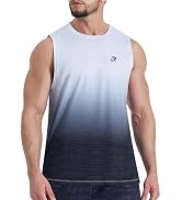EZRUN Men's Quick Dry Workout Swim Beach Shirts Sleeveless Shirts for Bodybuilding Fitness Training