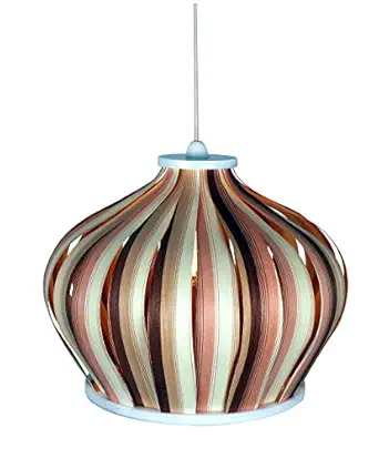 Curve deLight Hand Crafted Onion-o Home Decorative Hanging Lamp from Imported Wood (Veneer)