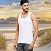 Molten Creek® 6X Mens Vests, Classic Sports, 100% Cotton Tank Tops, Sleeveless, Casual Undershirts, for Summer, Training, Gym Sports (UK, Alpha, XL, Regular, White) #4