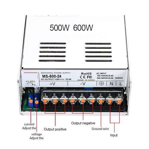 Alimentation à découpage réglable 0-110V 500W CC pour laboratoires