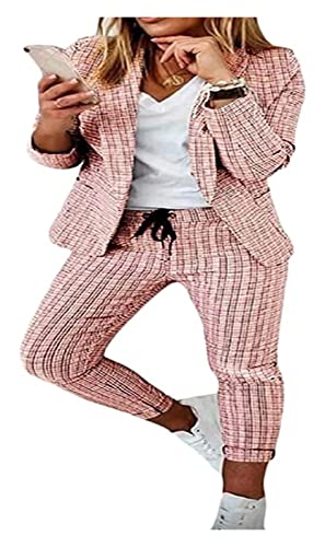 Costume deux pièces pour femme avec veste ajustée et pantalon chic du S au XL