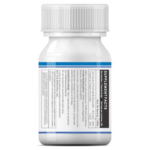 INLIFE Zinc Picolinate with Copper Gluconate Complex, 120 Veg Capsules — Zinc Supplements - image 7