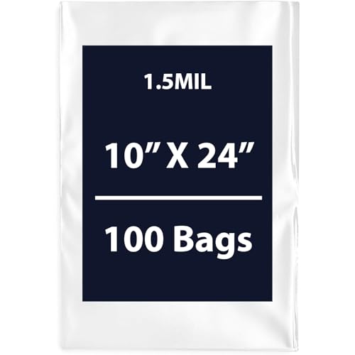 Multiple Sizes Clear Flat Poly Bags - 10
