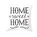 Aeici Taie d'oreiller Deco Housse Coussin Canapé, Taie d'oreiller Canapé 40x40cm Chambre Coussins de Coussin Housse de Coussin Home Sweet Home avec Cœur Style 27