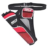 SHENG-RUI Archery Arrow Quiver Holder Left Hand,3-Tubes Hip Quiver Arrow Bag with Adjustable Belt for Youth & Adults Arrows Hunting Target Practicing