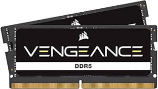 Corsair VENGEANCE DDR5 SODIMM 32GB (2x16GB) DDR5 4800MHz C40 (Compatible with Nearly Any Intel and AMD System,Easy Installation,Faster Load Times,XMP 3.0 Compatibility) Black,CMSX32GX5M2A4800C40