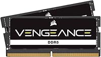 CORSAIR Vengeance DDR5 SODIMM 32GB (2x16GB) DDR5 4800MHz C40 (Compatible with Nearly Any Intel and AMD System,Easy Installation,Faster Load Times,XMP 3.0 Compatibility) Black (CMSX32GX5M2A4800C40)