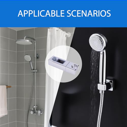 Shower Head Slider Holder for Rectangular 18mm X 30mm Riser Rail, Handheld Shower Spray, Fits Standard Shower Heads, Easy to Install, Shower Head Holder, Shower Holder, Shower Holder Bracket - Image 2