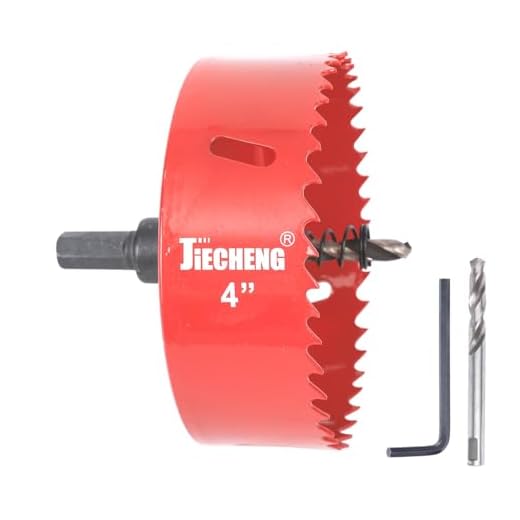 JIECHENG Bi-Metal 4 Inch Hole Saw for Wood, Plastic, Plywood, Gypsum and Thin Iron