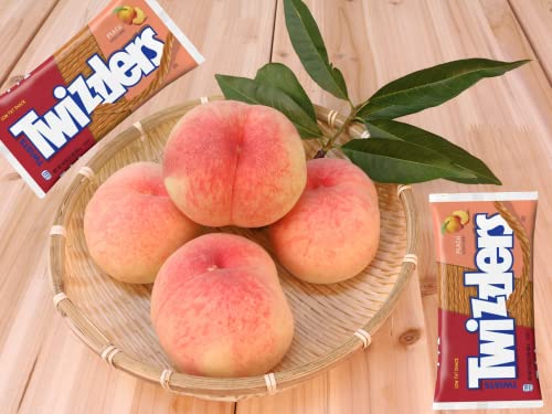 Twizzlers Twists Peach Flavored Chewy Low Fat Licorice Candy | Limited Edition Fall Harvest Autumn Candies | Confectionary Sweets For Movie Night, Gift Baskets, And Parties |Reusable Tote | Bundle Set #TOP2