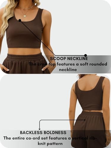 Image of Leriya Fashion Summer Co ord Set for Women Stylish | Western Two Piece Travel Beach & Holiday Outfits | Pyjama Set & Night Suit for Women Lounge | Casual Summer 2 Piece Crop Top Sleeveless Shorts Set