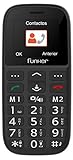 Teléfono Móvil Funker C65 EASY PLUS, Fácil de usar para Personas Mayores con botón SOS y Base cargadora. Cámara de Fotos y Agenda con Fotocontactos (Negro).