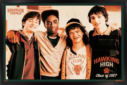 Trends International Netflix Stranger Things: Season 5 (2025) - The Guys Wall Poster, 22.4L x 14.7W, Black Framed Version