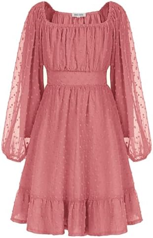 GRACE KARIN Girls Fall Winter Dress Long Sleeve Casual Party Outfit 6-14