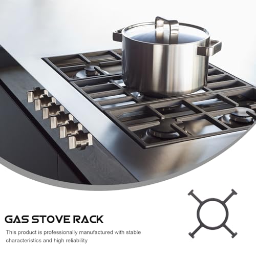 Hemoton Wok Ring, 7.43 Inch Cast Iron Wok Support Ring Replacement Parts for Gas Stove, Etc Round Gas Stove Stand Rack Accessories - Thumbnail 7