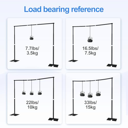 EMART Heavy Duty Backdrop Stand for Parties, 10x10 ft Pipe and Drape Adjustable Back Drop Stand Kit with Flat Base, Sturdy Photo Background Frame Diy Pole for Flower Wall Wedding Curtain by EMART - Image 7