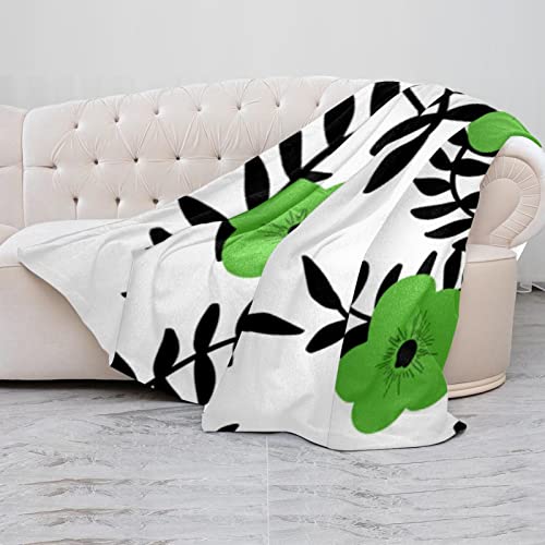 Couverture microfibre légère verte pour cocooning et voyage