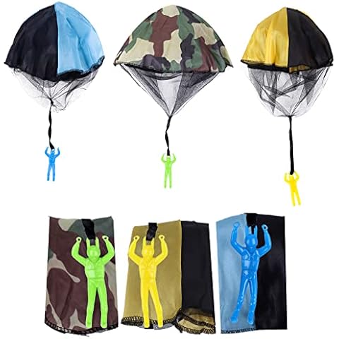 Parachute Toy, 6 pieces Hand Throw Parachute Men Set, Parachute Hand Throw Toy Set, Tangle Free Flight for Kids, Outdoor Throwing Flying Toys for Children Cover