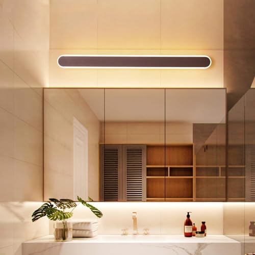 Lampe de miroir LED salle de bain plafonnier moderne marron 3 températures - 5