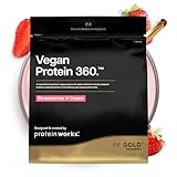 THE PROTEIN WORKS - Proteína Vegana - 100% A Base de Plantas - Sin Gluten - Bajo en Grasas - Fresas Con Nata - 1 kg