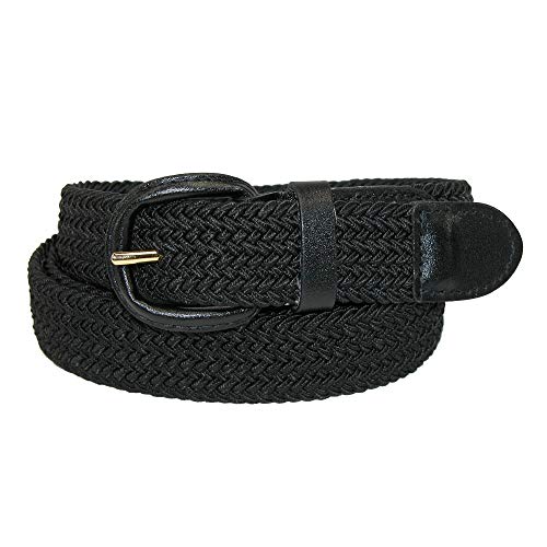 CTM Men's Elastic Braided Belt Two Pack #TOP19