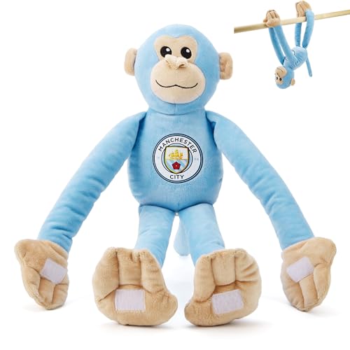 Mono de peluche oficial del Manchester City FC - Peluche colgante de 47 cm, para adultos y niños