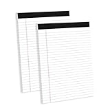 TAGMEIU 2 Pack Lined Paper A4 Pad, 30 Sheets Each A4 Lined Paper Notepads, White Writing Pads For School, Office, Law Firm And Home Use
