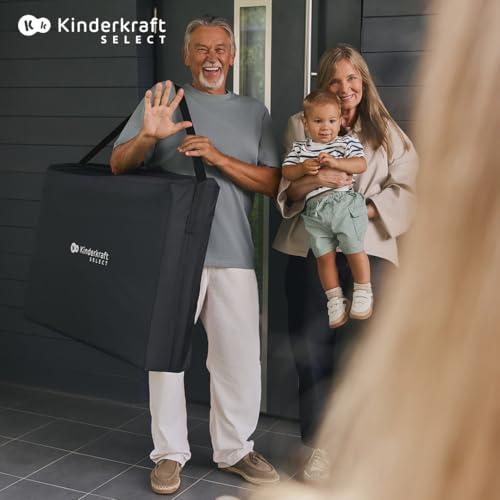 Miniatura 14 de Kinderkraft Moon Dream, Cuna De Viaje Desde El Nacimiento Hasta Los 3 Años, Cuna De Dos Niveles, Se Pliega Fácilmente Con Una Sola Mano, Incluye Colchón Y Bolsa De Transporte, Fácil De Limpiar, Negro