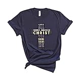 ORELET I Can Do All Things Through Christ Who Strengthens Me Croos T Shirt for Kids Fashion Graphic Tee Shirts (as1, Age, 3_Years, Toddler, Navy, 3T)