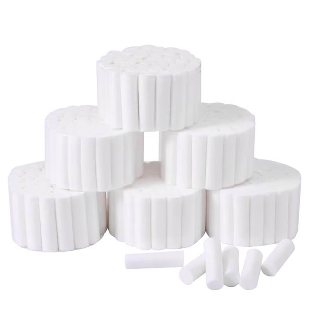 250 pezzi Panni in Cotone per Dentisti,Rotoli di Cotone Dentale,Tamponi per Dentisti,Batuffolo Arrotolato,Batuffoli di Arrotolato Dentale