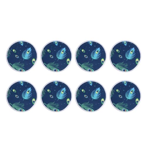 8Pcs Reusable Nursing Pads, 3 Layer Washable Nipple Pads Fast Absorption Leak Poof Breastfeeding Nipple Pad (G73)