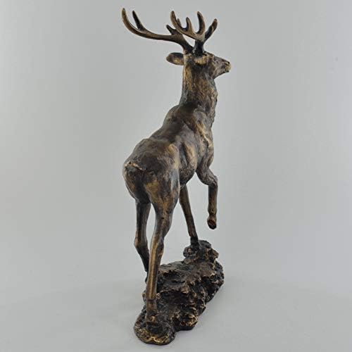 Prezents.com Highland Monarch by David Geenty Bronze Effect Sculpture Stag Statue Home Decor H21.5cm