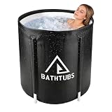 Tragbare faltbare Badewanne, separates Familienbadezimmer, SPA-Wanne, Einweichen, Stehbadewanne für Duschkabine, effiziente Temperaturaufrechterhaltung, ideal für heißes Bad, Eisbad