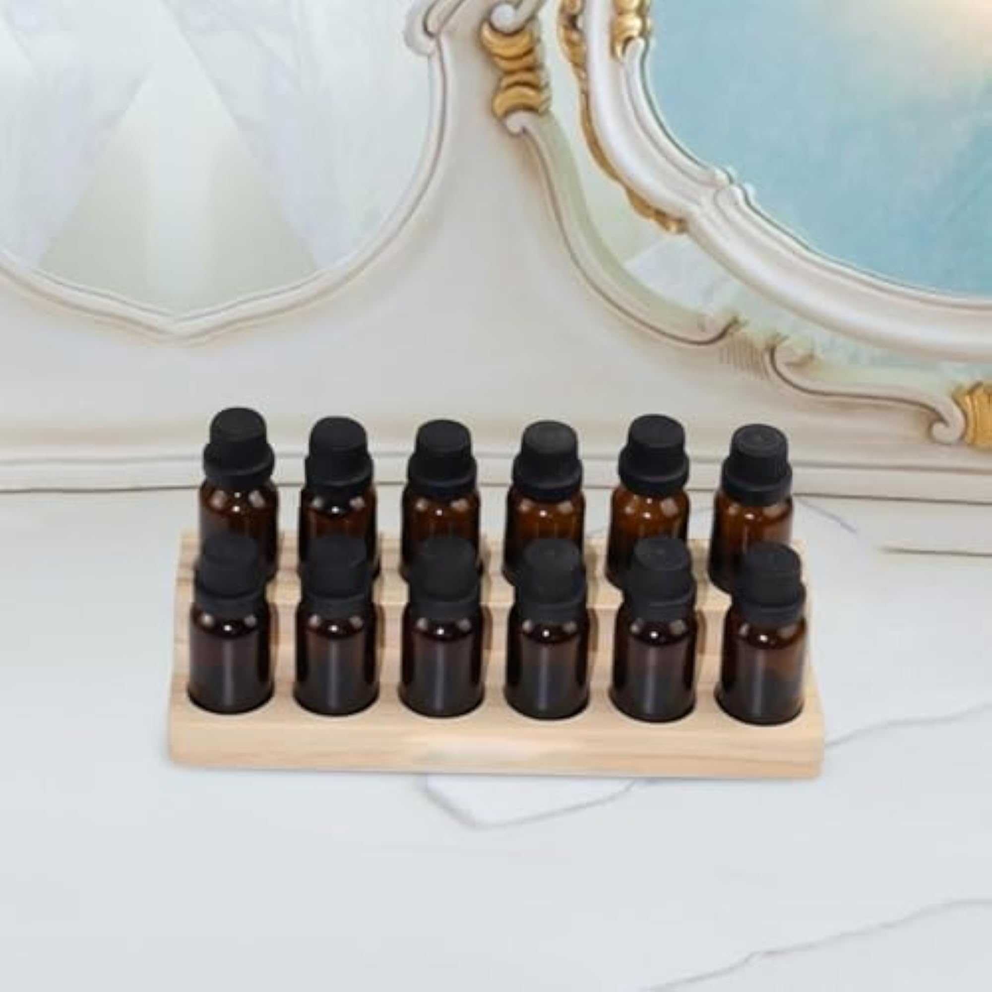 Essential Oil Display Holder for 12 Bottles, Two Tier
