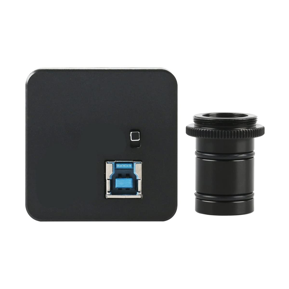 ZTBH Zestaw akcesoriów do mikroskopu 23,2 mm 5 MP cyfrowy okular, mikroskop, kamera, slajdy (kolor: Czarny)