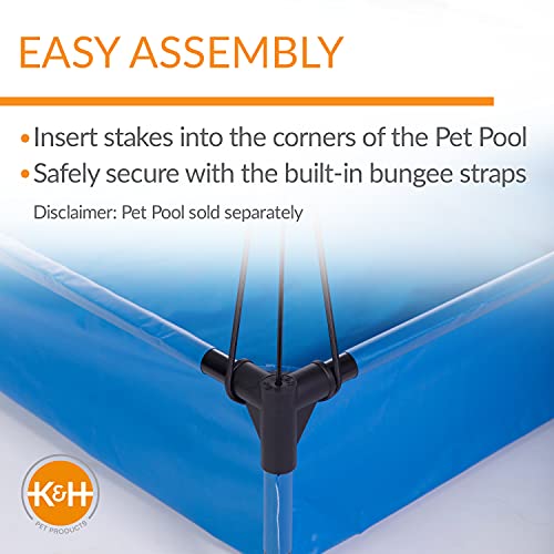 K&H Dog Pool Canopy (Grey, 32 x 50 Inches, Rectangular) - Provides Sun Protection & Keeps Debris Out - Easy Setup, Machine Washable Nylon Cover by K&H - Image 4