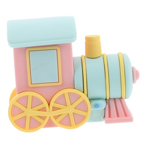 Beaupretty Decoración de Pastel Tren Mini Macaron Color Pastel con Diseño Caricatura Juguete para Fiestas Infantiles Cumpleaños Topper para Tortas y Suministros Festivos