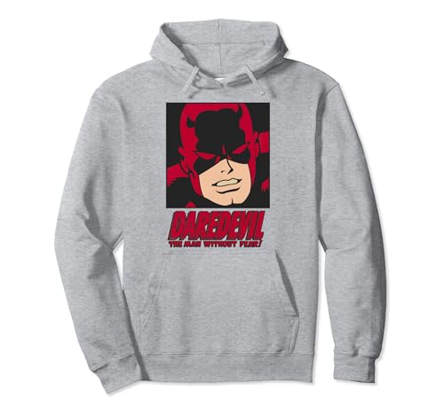 Marvel Daredevil The Man Without Fear Comic Face Pullover Hoodie