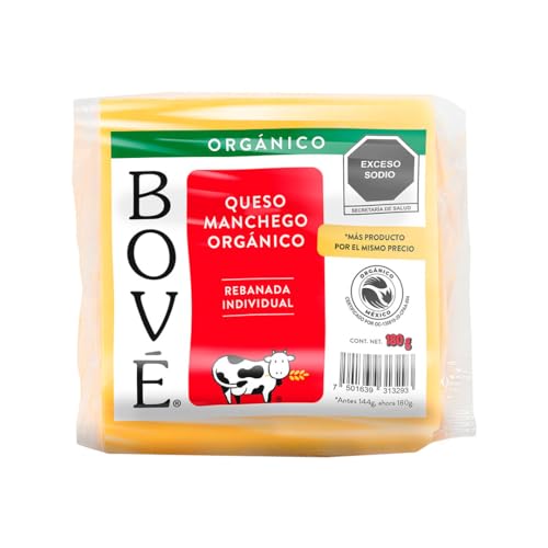 La Mejor Lista de Queso asadero que puedes comprar esta semana. 28 Bové Queso Manchego Orgánico Rebanado, 180g