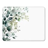 Tappetino Mouse 15 x 20 cm, Mouse Pad in Gomma Naturale, Base Antiscivolo e Superficie Idrorepellente, Scorrimento Fluido per Computer Desktop, Notebook e Gaming - Verde & Foglia XS#1102