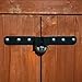 Heavy Duty Shed Lock Hasp & Staple – Black Powder Coated Mild Steel, Maximum Padlock Protection, Anti-Theft Security for Sheds, Gates & Garages – Fixings & Drill Bit Included (Padlock Not Supplied)
