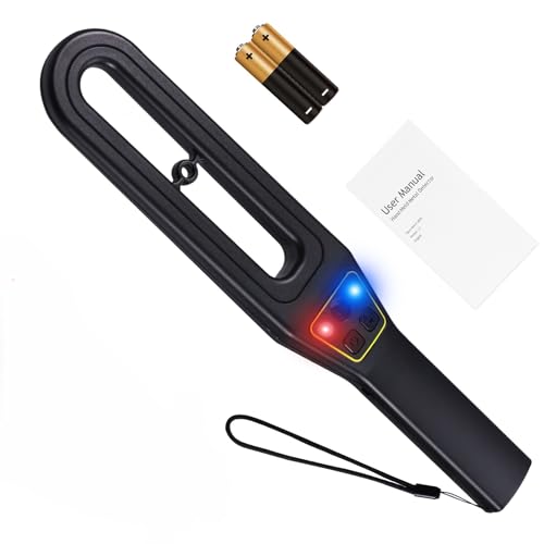 YLSURNY Metal Detector Wand,Police Equipment,Handheld Metal Detector Wand,Weapons,Nails,Knives Scanner(High Sensitivity, Black)