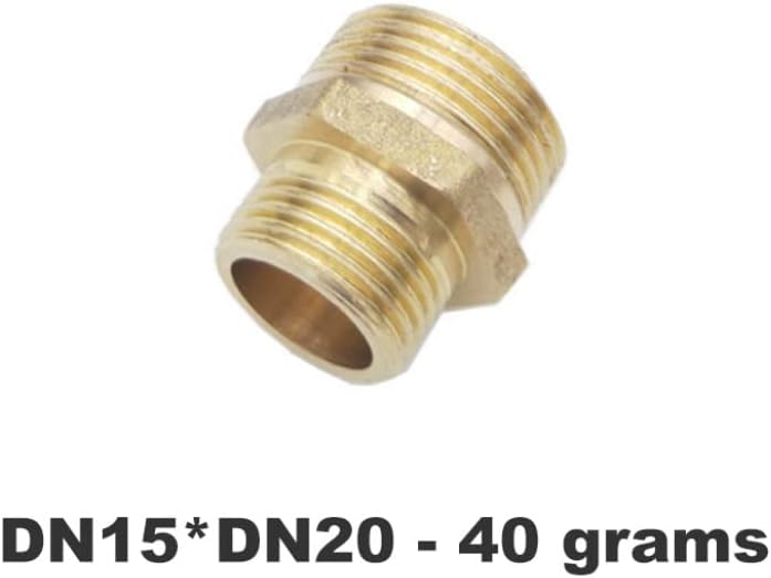 Brass Pipe Fittings Reducer Hex Nipple Adapter 1/2" NPT x 3/4" NPT Male thread, Approximately 3/2'' length Reducing Male Pipe Connecto