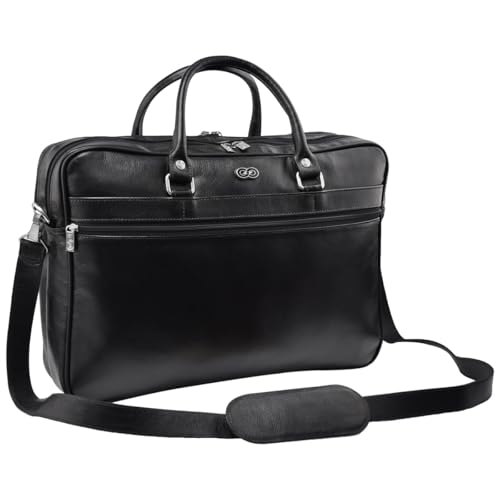 Maleta/Bolsa Executiva CALEB em Couro (Preto)