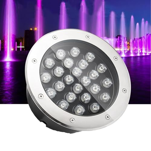 EDXTNKQC Luces De Fuentes Subacuáticas - Foco Piscina, Luces LED Sumergibles Para Paisaje, Lámpara De Fuente De Acero Inoxidable Resistente Al Agua IP68(Rgb,6 W)