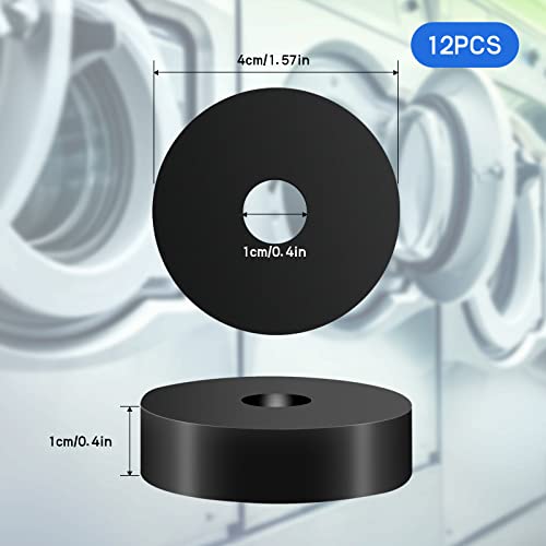 Elesunory 12Pcs Rubber Isolation Pads, 0.4 Inch Thick Anti Vibration Pads For Washing Machine, Mechanical Vibration Damping Pads For Home And Car Accessories Use #TOP2
