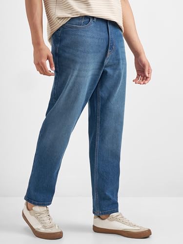 Image of Highlander Men's Straight Relaxed Fit Jeans | Stretchable | Everyday Comfort & Style| Jeans for Man|Premium Cotton Blend